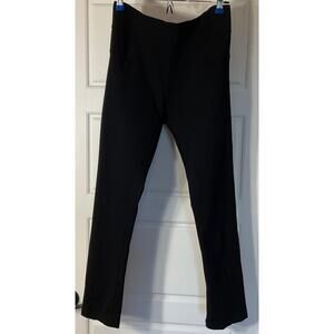 Active USA Black Stretch Ponte Knit W/Elastic Side Panels Pants Legging Plus 2XL